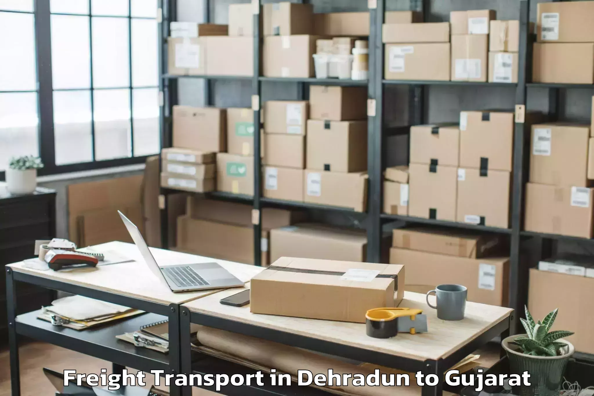 Reliable Dehradun to Hazira Freight Transport